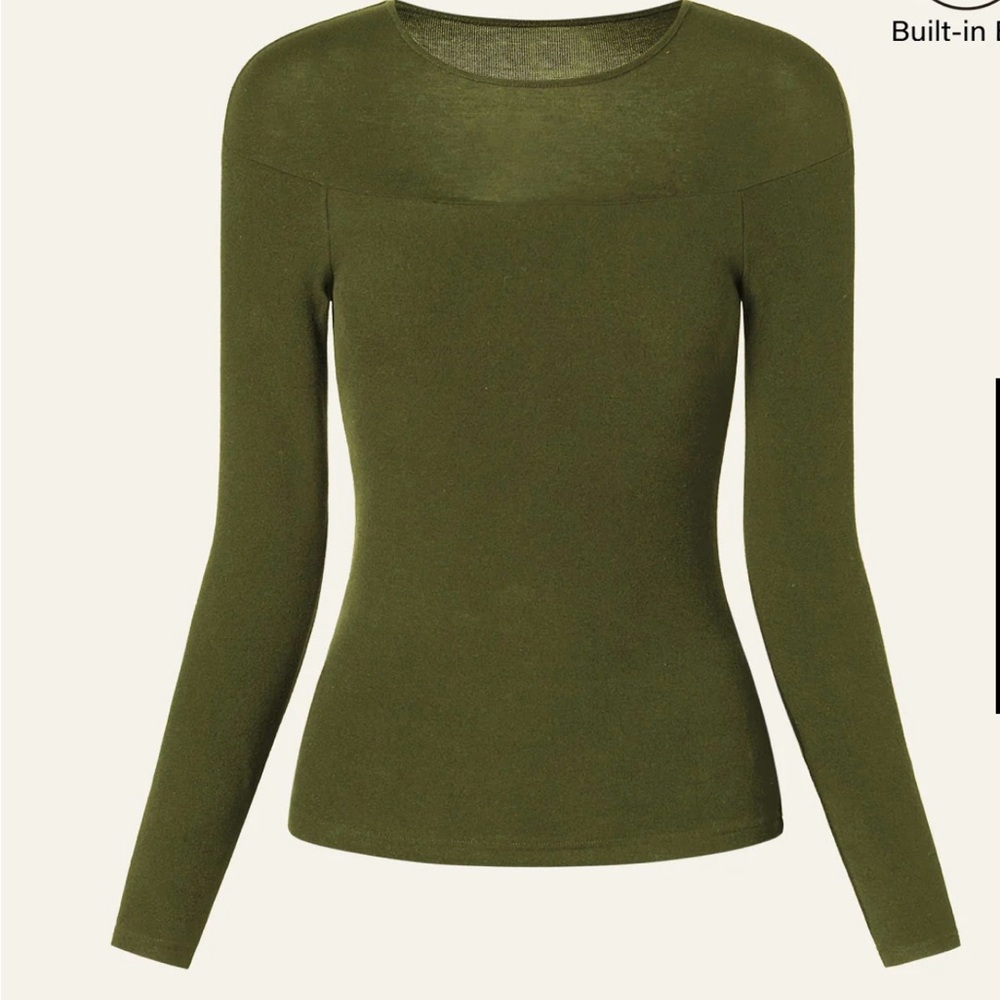 OGL light thermal sheer shoulder top